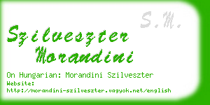 szilveszter morandini business card